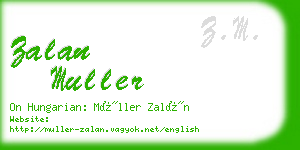 zalan muller business card